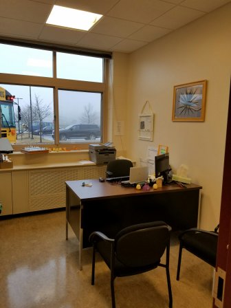 The school-based health center at Kelly Middle School in Norwich. The community health center United Community & Family Services operates the center and offers mental health care there.