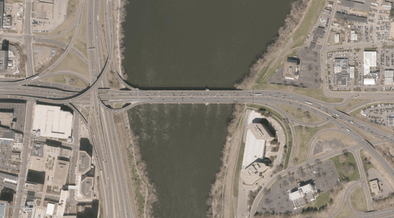 Aerial photograph of Hartford from the 2016 National Agriculture Imagery Program.