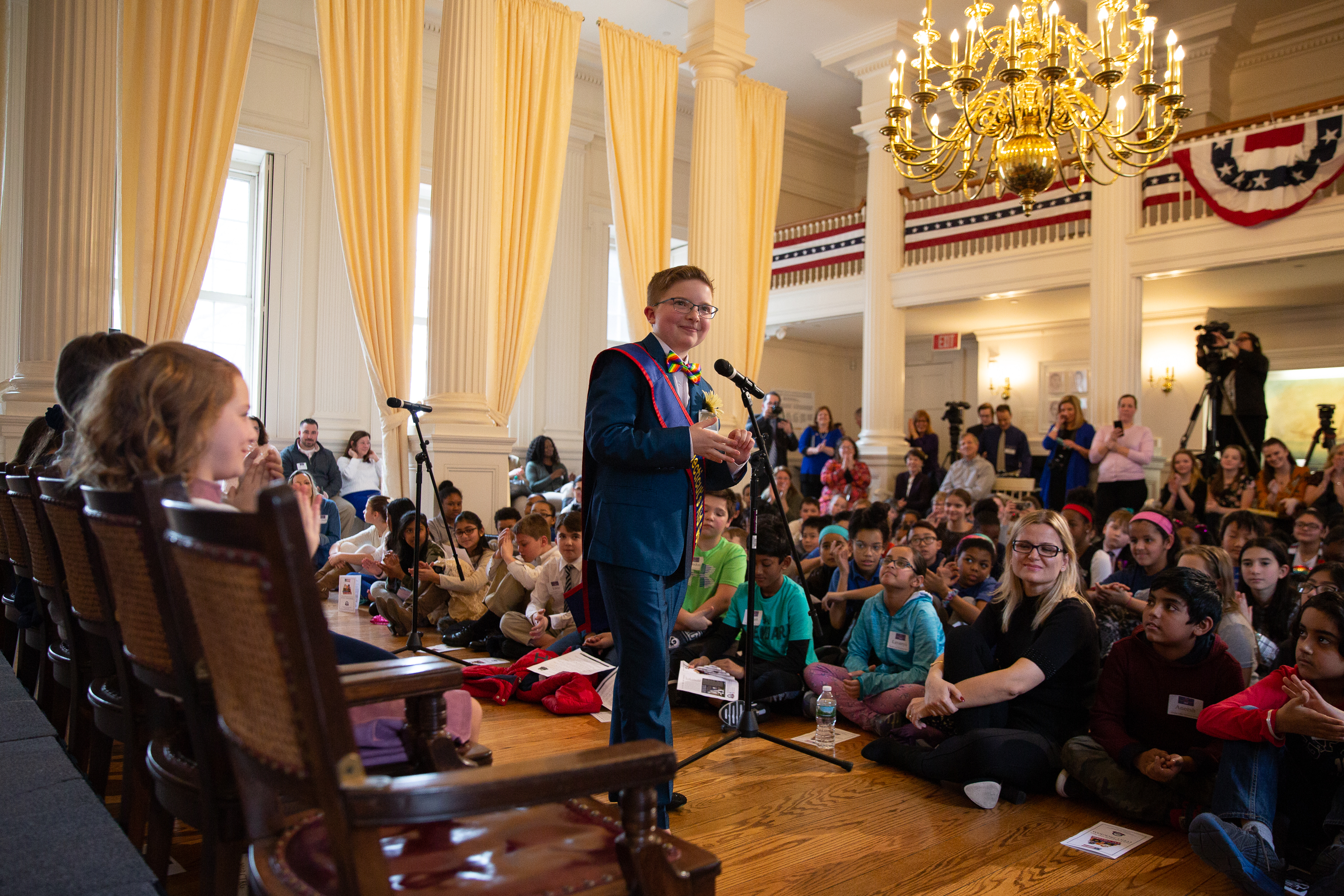 Ella Briggs was inaugurated Friday as CT's Kid Governor (Photo credit: Ryan Caron King, WNPR)