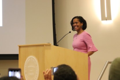 U.S. Rep. Jahana Hayes, a former national Teacher of the Year, spoke about the importance of education.