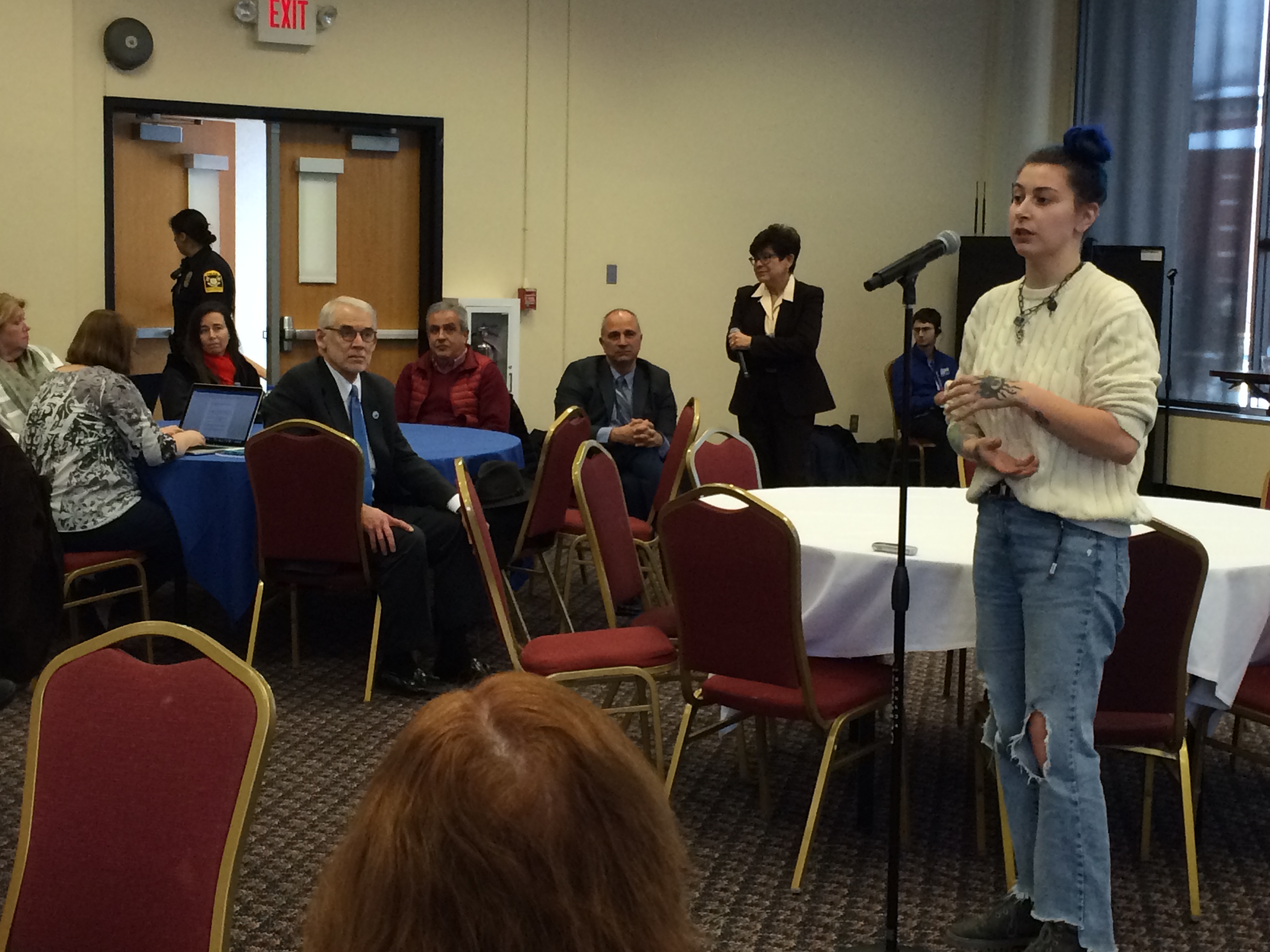 Erin Sagnelli, a senior theater major at CCSU, had several questions for Toro.