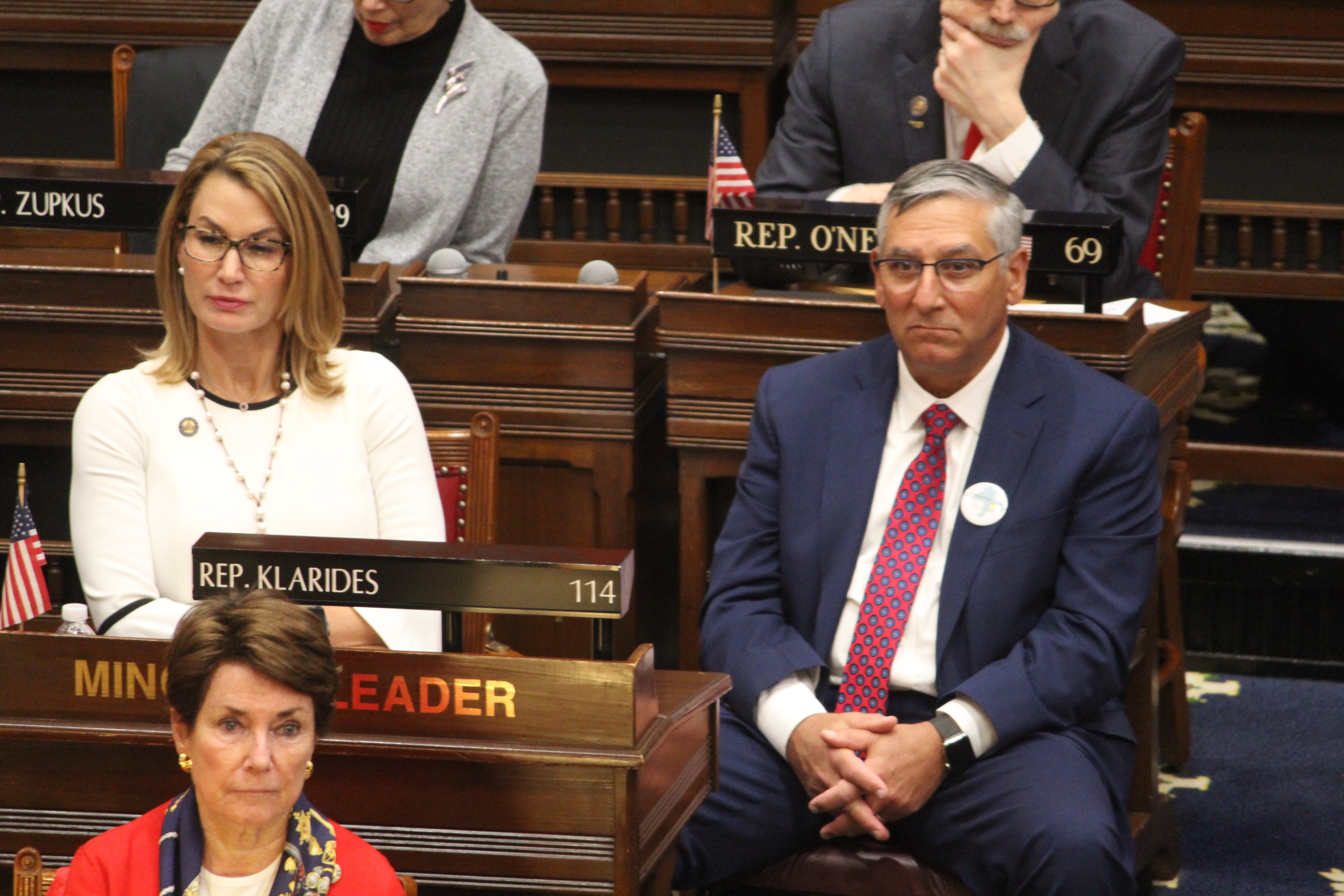 House Republican Leader Themis Klarides and Senate Republican Leader Len Fasano