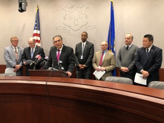 Senate Republican leader Len Fasano speaks about the proposals on Wednesday.
