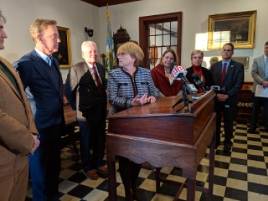 Lynne Vanderslice, Wilton First Selectwoman, has concerns about Lamont's bill and plans to meet with his staff in Hartford to discuss them.