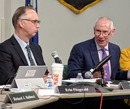 Board of Regents for Higher Education, Matt Fleury, chairman, Mark Ojakian, president of CSCU, and Merle Harris, board membrer