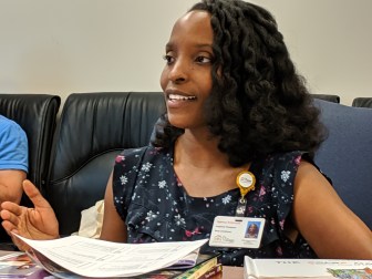 Angelica Thompson, a consultant with The Villiage for Families andChildren, steps in helps pre-school children with troubling behaviors. She works with the children, their families, and teachers or care providers. She recently left the Village for another job.