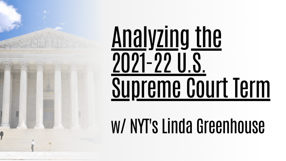 Linda Greenhouse Event 2022