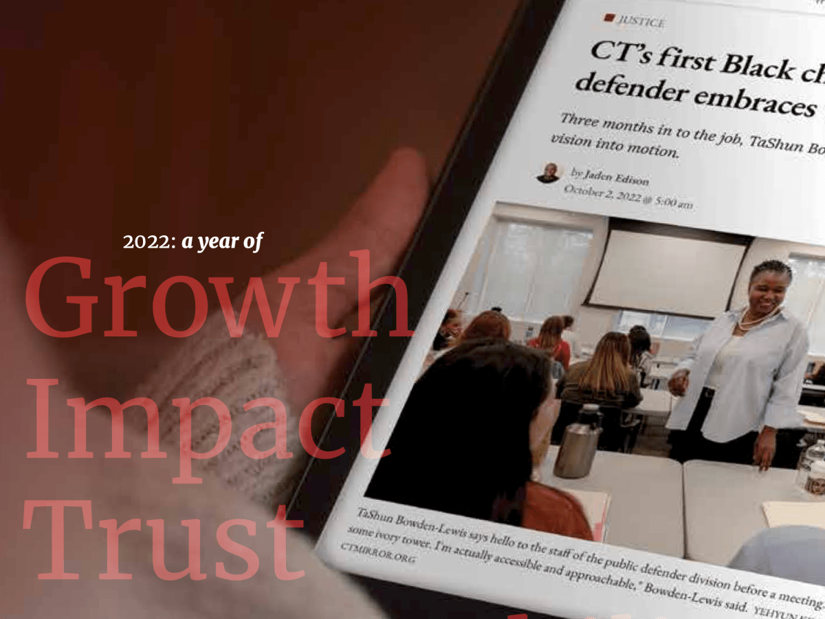 Cover of CT Mirror's 2022 Annual Report