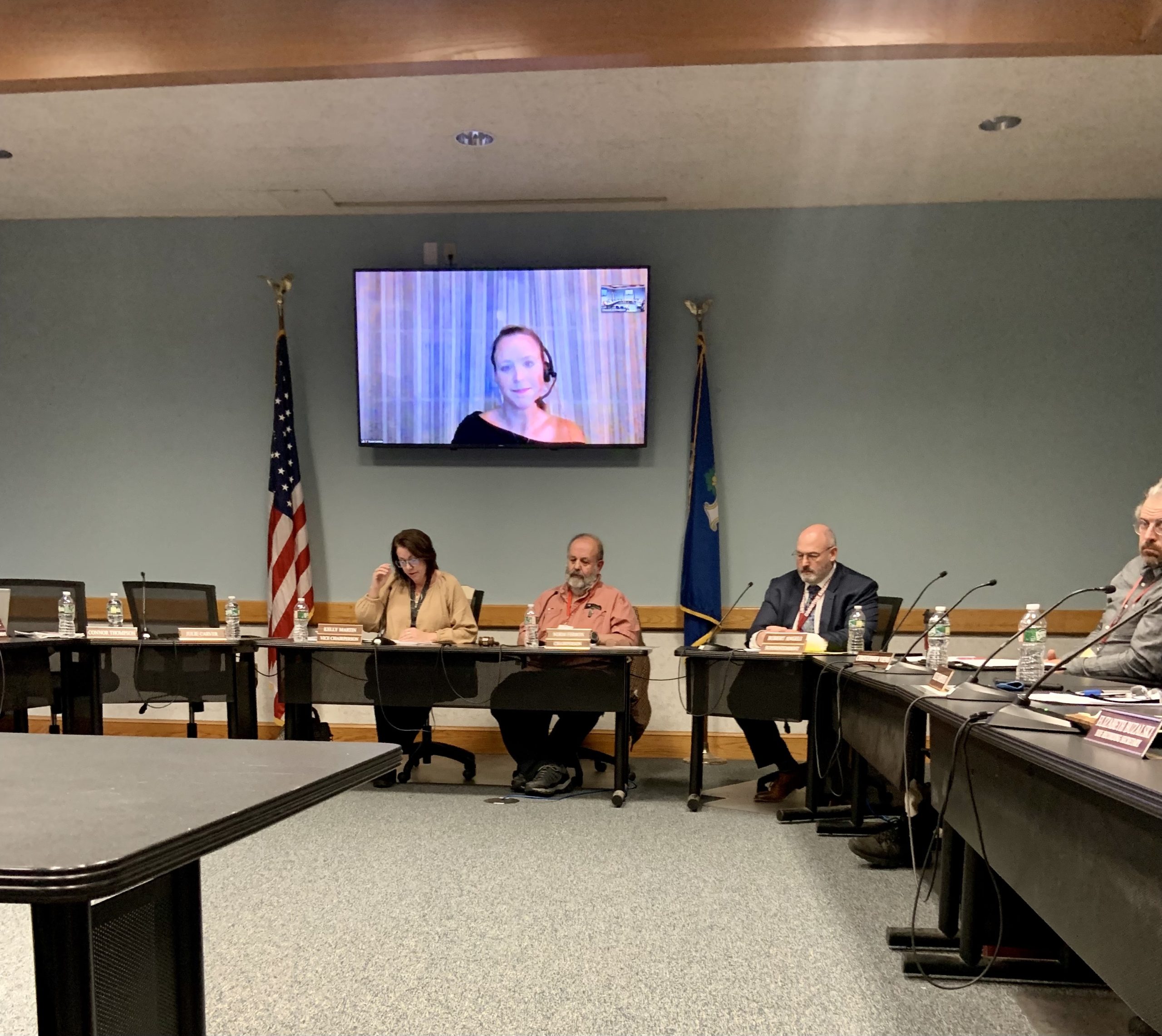 Killingly Board of Education members discuss censuring Democratic member Susan Lannon while she participates in the meeting via Zoom on Jan. 11.