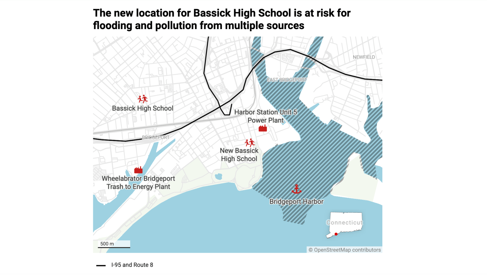 MAP: New Bassick High School location at risk for flooding, pollution