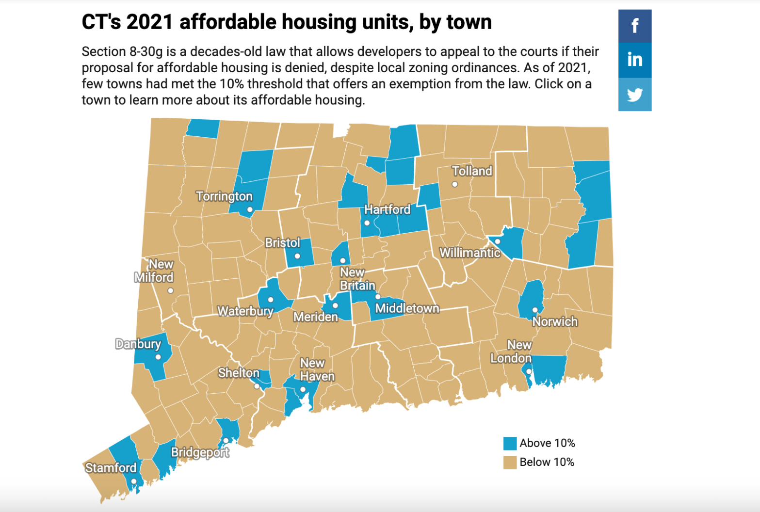 MAP: Connecticut’s 2021 affordable housing units, by town