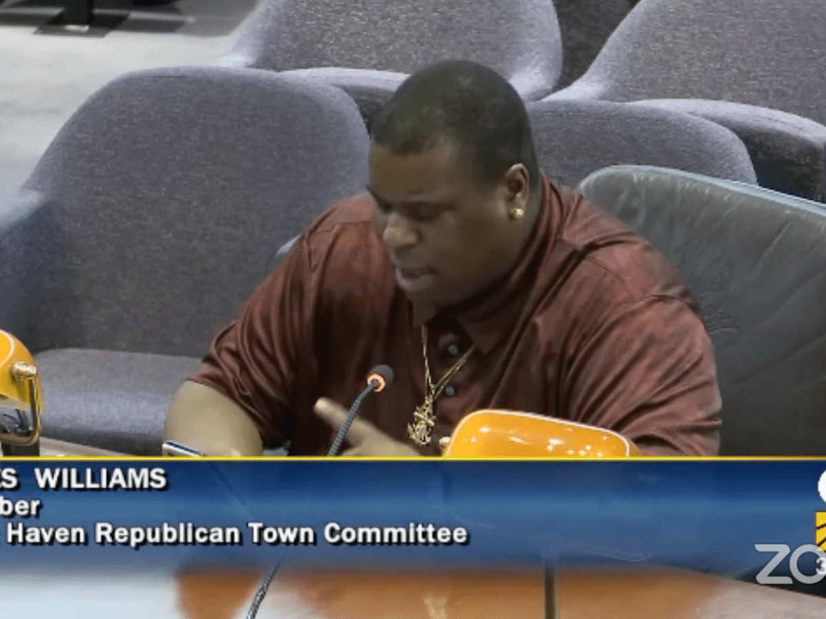 James Williams testifies in front of lawmakers.
