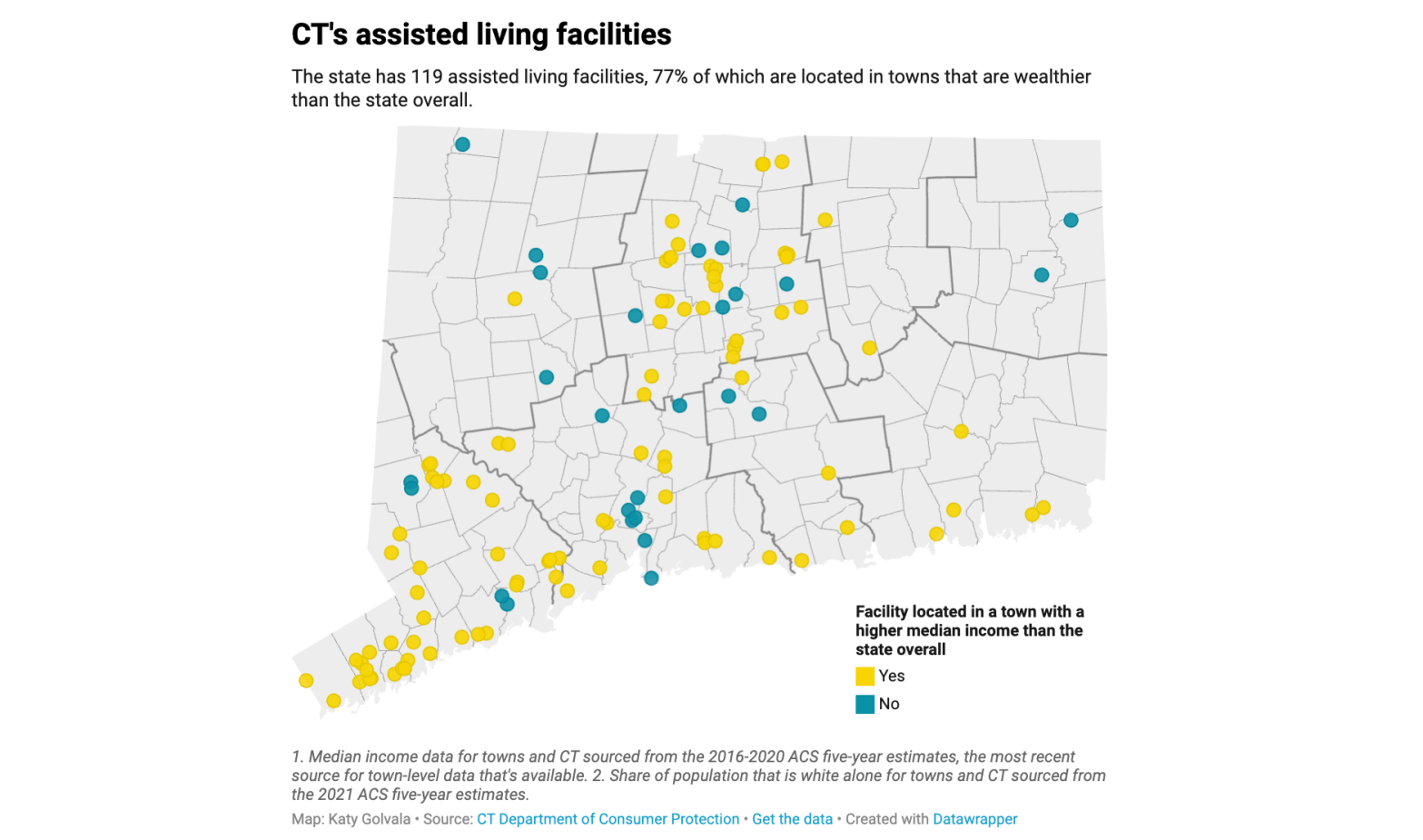 MAP: Where are CT’s assisted living facilities located?