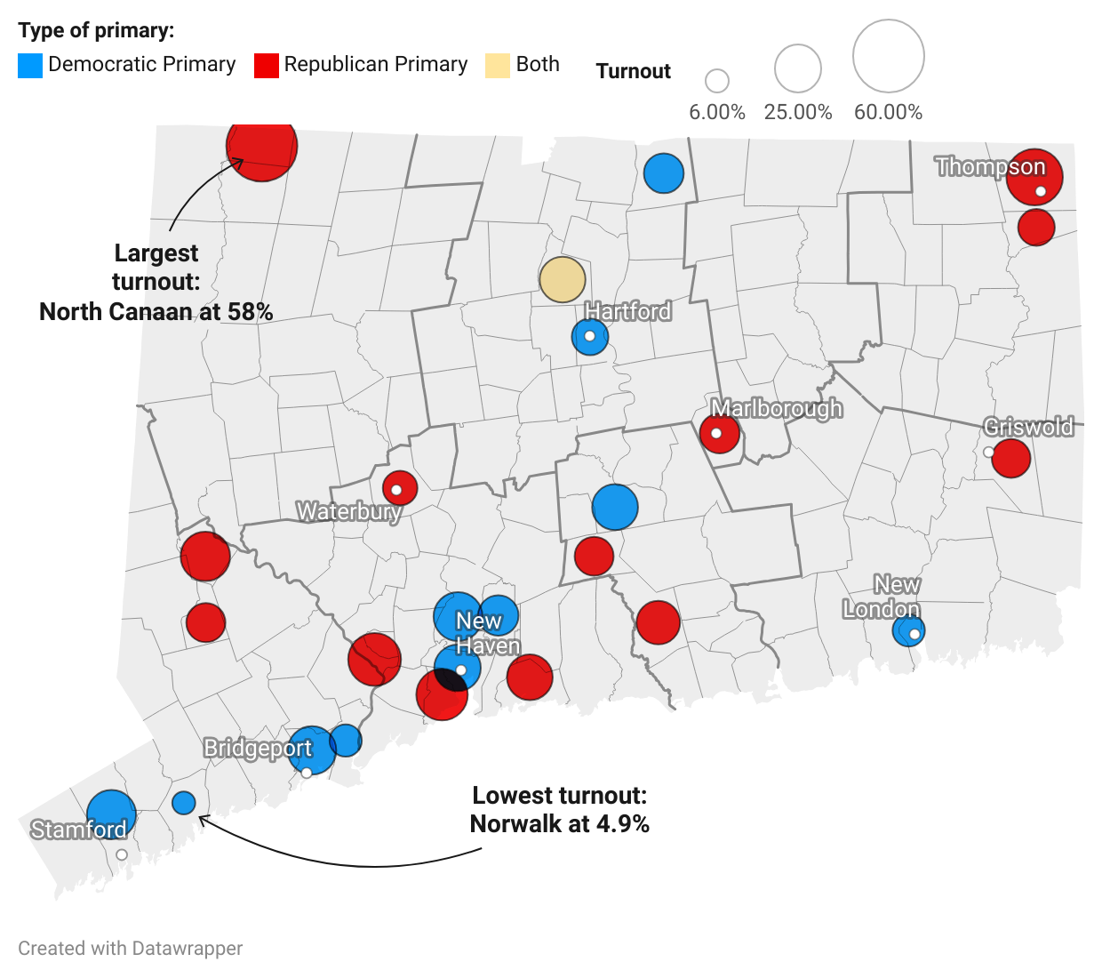 Charting CT: Low turnout in municipal primaries, again