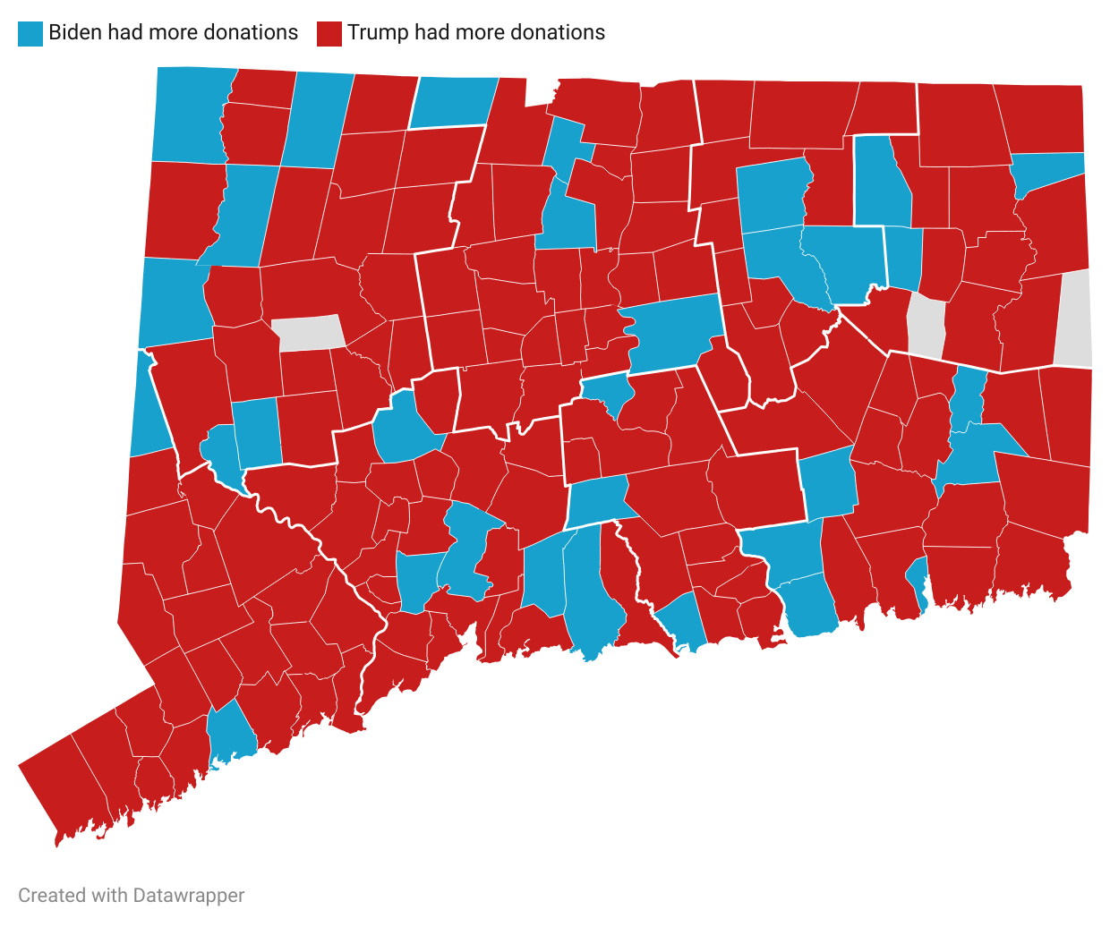 Biden has raised more money in CT, but Trump has more donations
