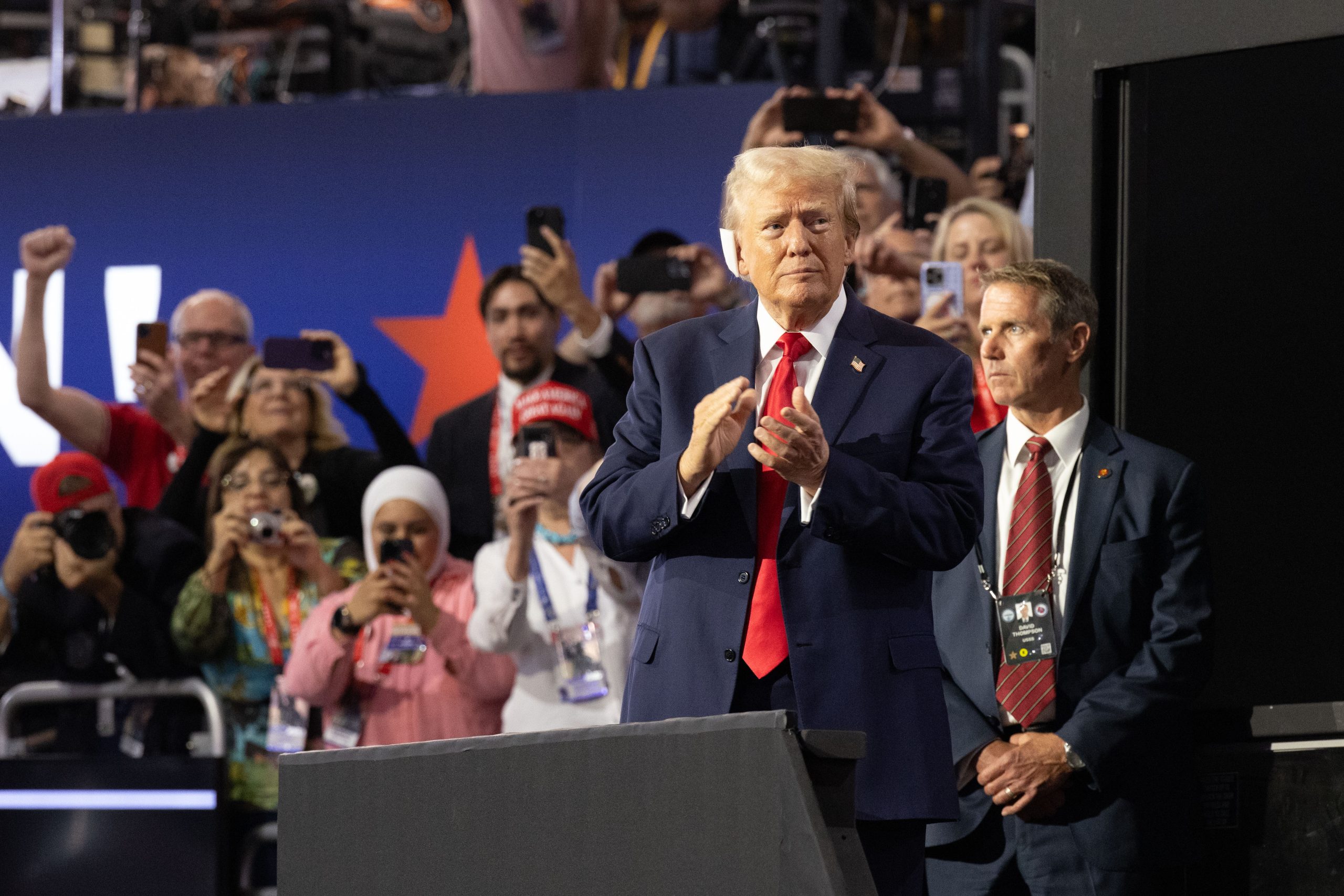 A triumphant, if not-so-surprising, entrance by Trump