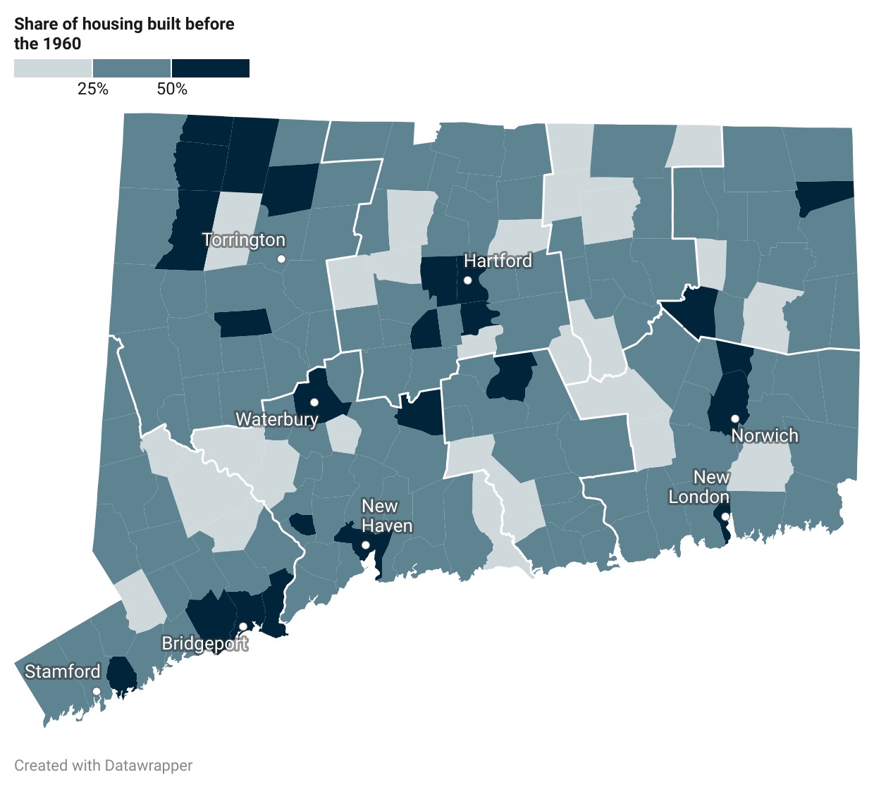 CT among states with lowest share of housing built in 21st century