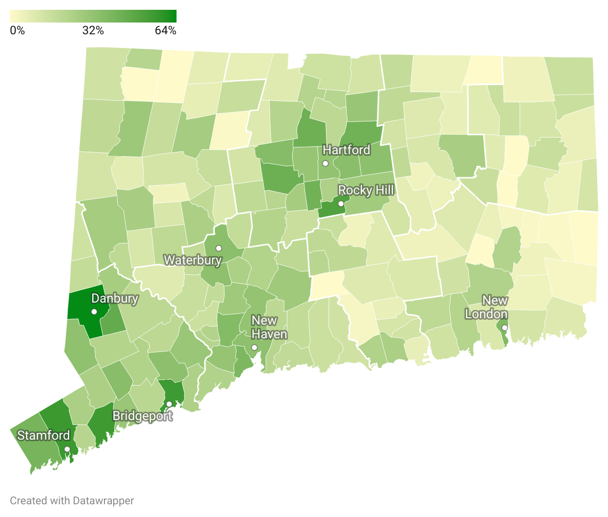 Which CT towns have the most children of foreign-born parents?
