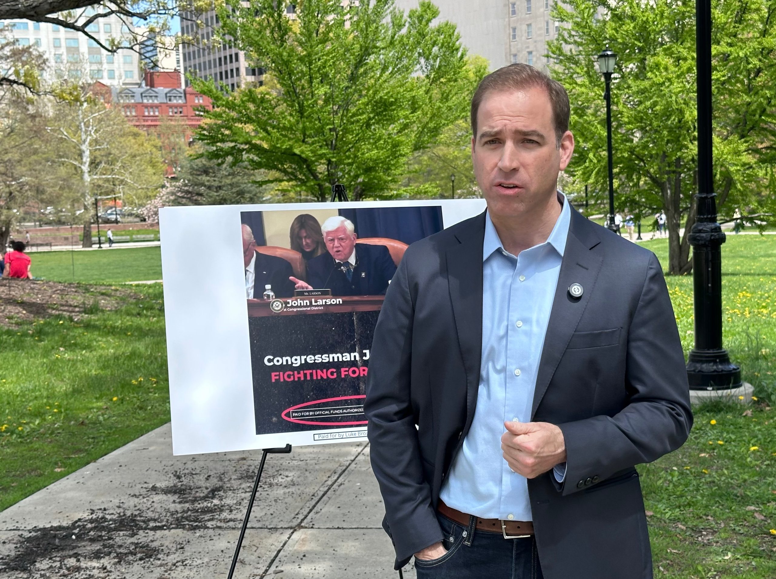 Bronin criticizes Larson over publicly funded digital ads