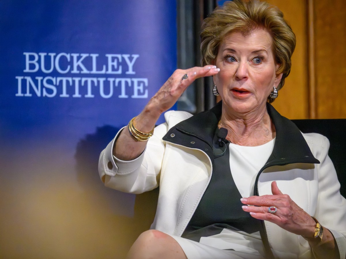 At Yale, Linda McMahon says she’ll shut down ‘bureaucracy of education’