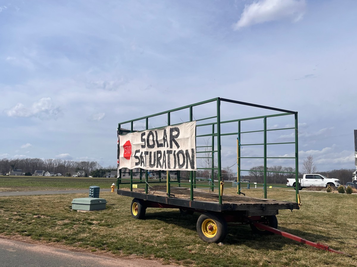 Lamont visits East Windsor solar array, criticizes loss of open space