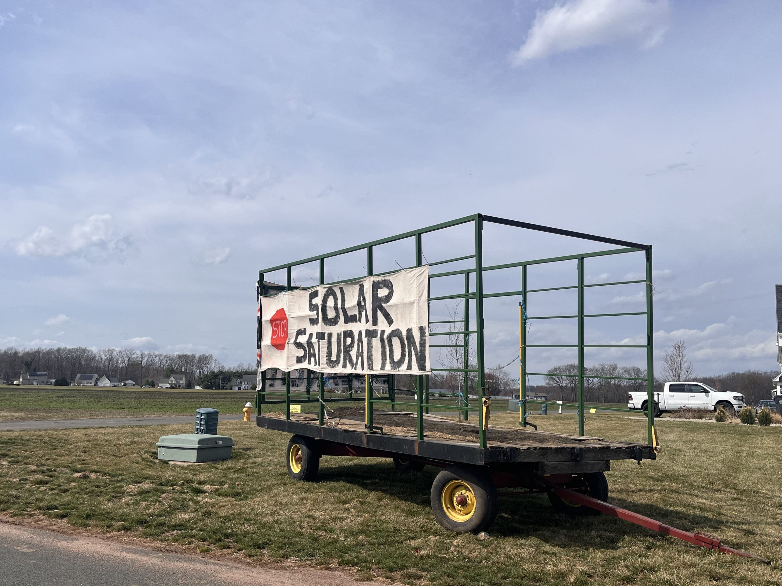 Lamont visits East Windsor solar array, criticizes loss of open space