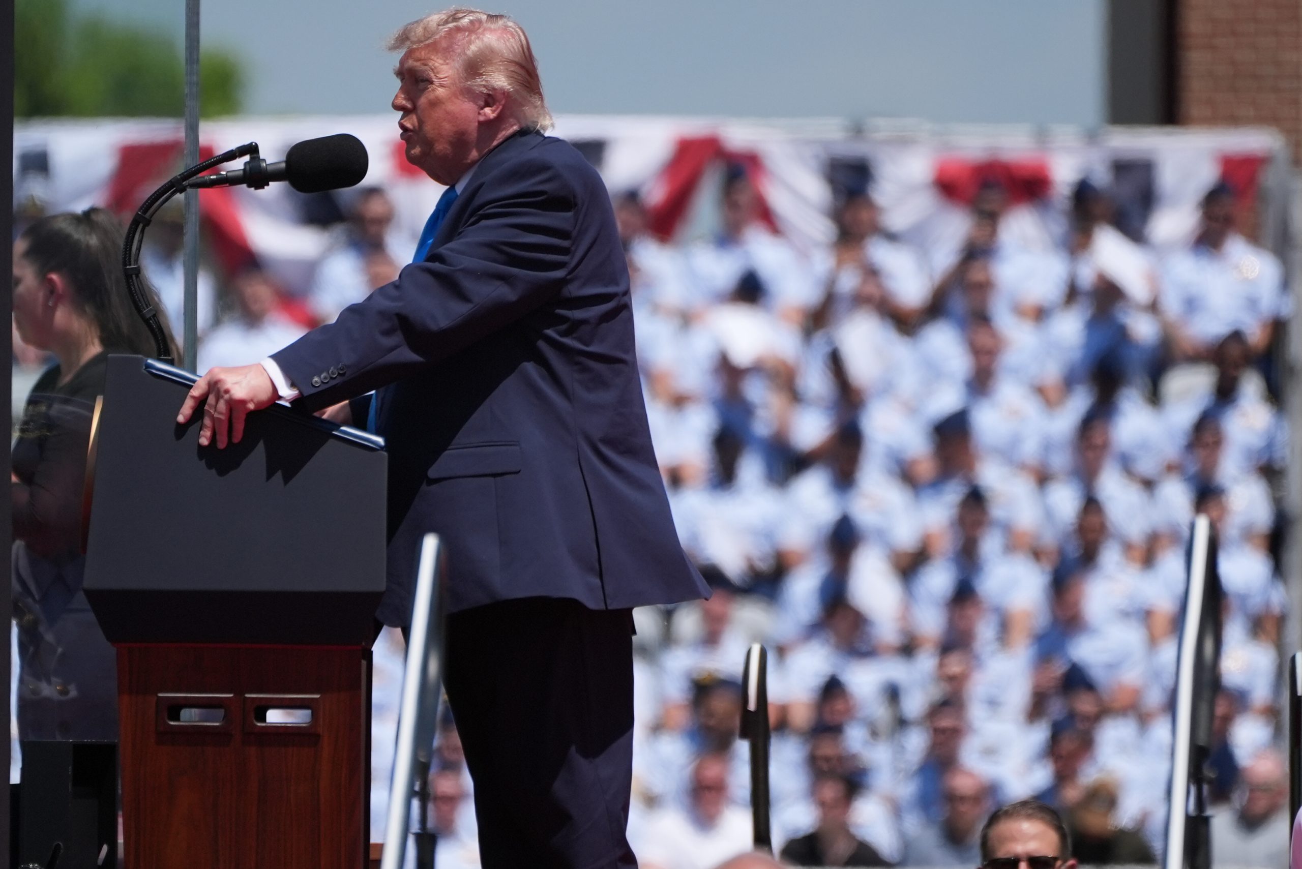 At Coast Guard Academy graduation, Trump heralds 'golden age'