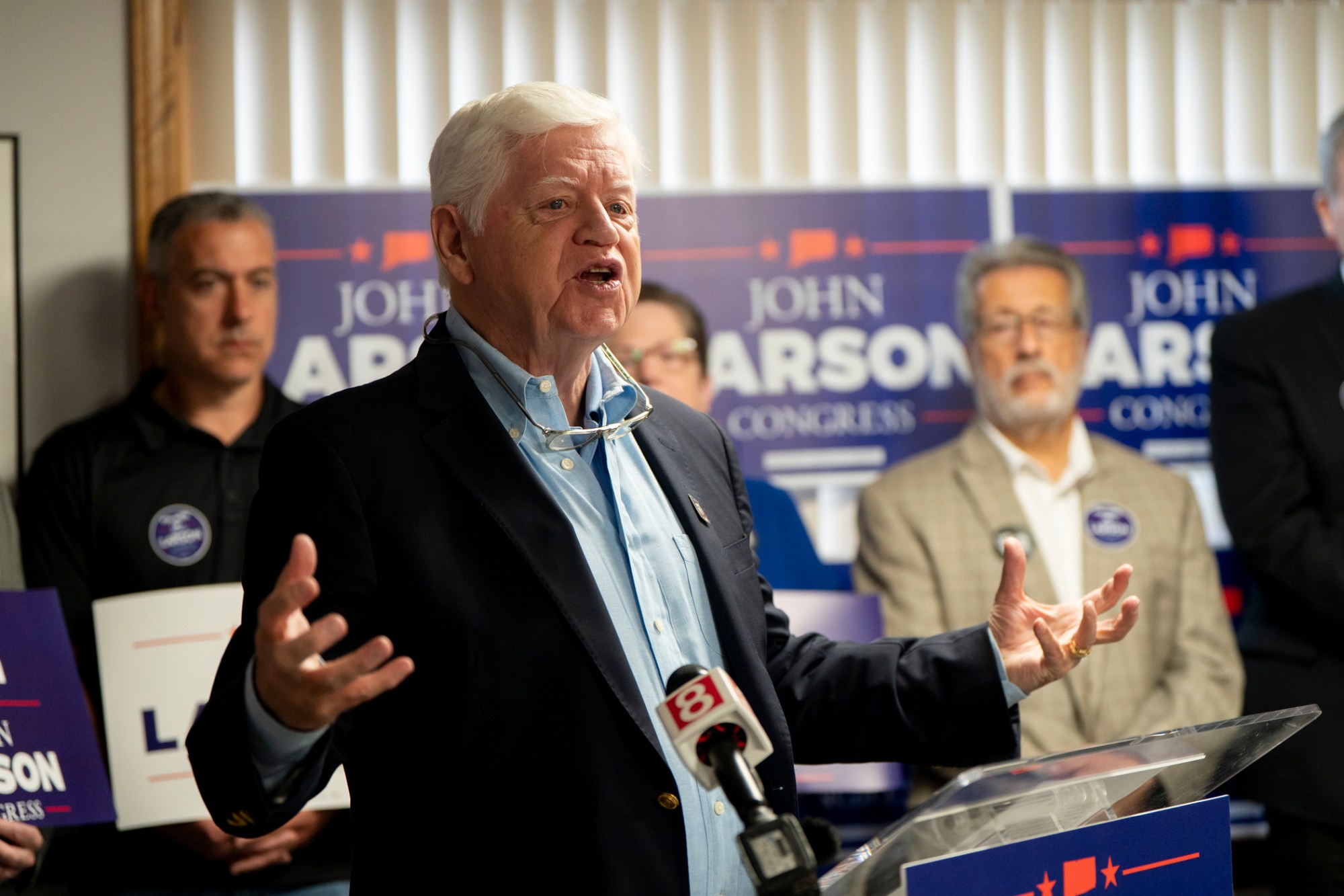 John Larson steps up attacks on Luke Bronin on labor, fundraising