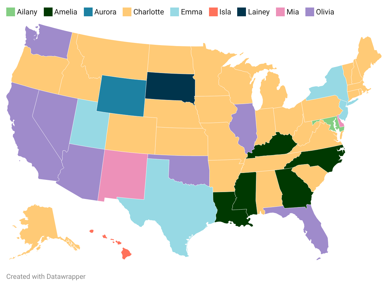 What are the most popular baby names in Connecticut?