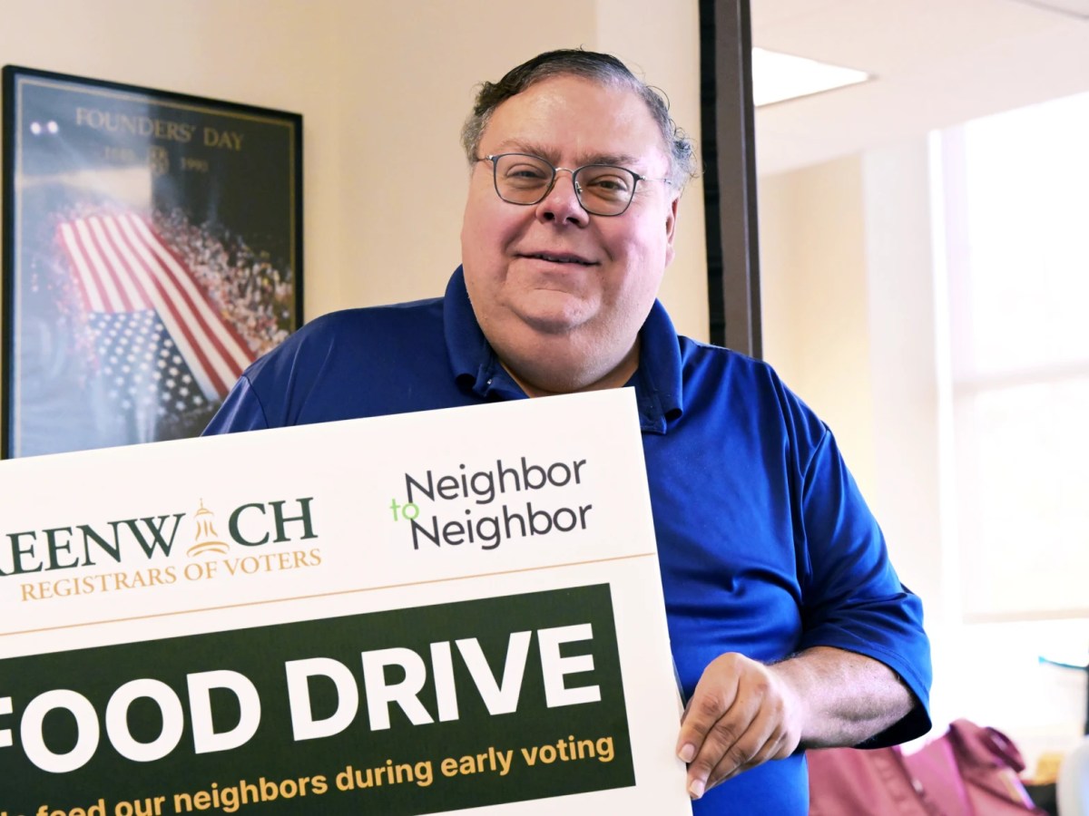 With affordability top of mind, Greenwich voters cast ballots, donate food at polls